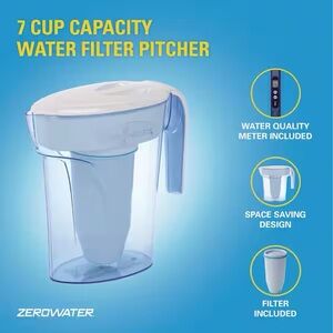 NEW IN BOX Zero Water
7-Cup Ready-Pour Water Filter Pitcher